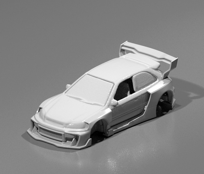 Hot Wheels Honda Civic EK9 Fatboi Wide Bodykit