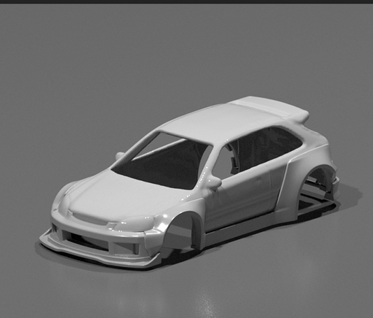 Hot Wheels Honda Civic EK9 M&M Style Wide Bodykit