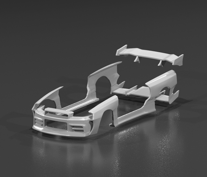 Hot Wheels Nissan Skyline GT-R R34 Fatboi Bodykit