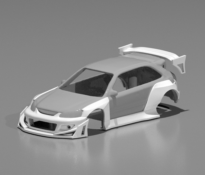 Hot Wheels Honda Civic EK9 Pandem Style Wide Bodykit
