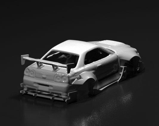 Hot Wheels Nissan Skyline GT-R R34 RocketBunny Style Wide Bodykit