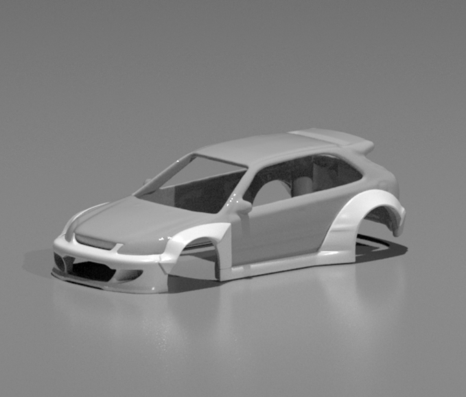 Hot Wheels Honda Civic EK9 RocketBunny Style Wide Bodykit